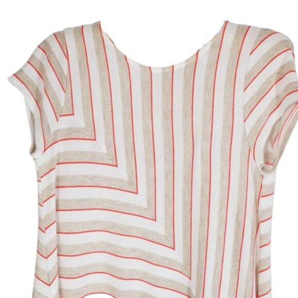 Anthropologie Puella  angled stripes Swing tee tunic top - Picture 3 of 10